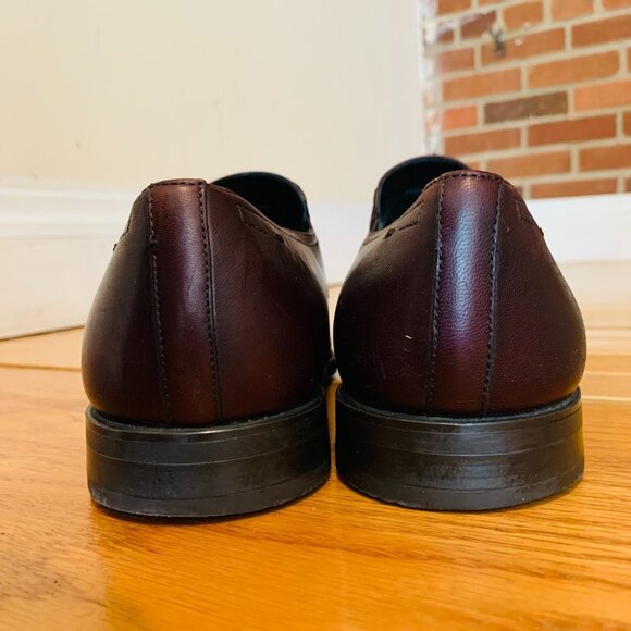 Magnanni Cognac Brown Leather Penny Loafers Size 9.5 M - Picture 10 of 16